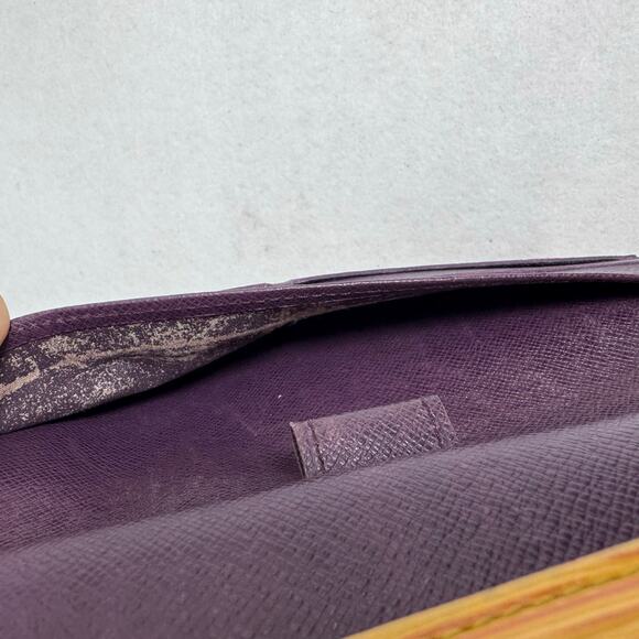 Louis Vuitton Epi Leather Sarah Wallet Yellow Long Bifold Purse Made in Spain - Picture 9 of 12